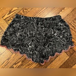 Mossimo - black and white drawstring shorts - size M